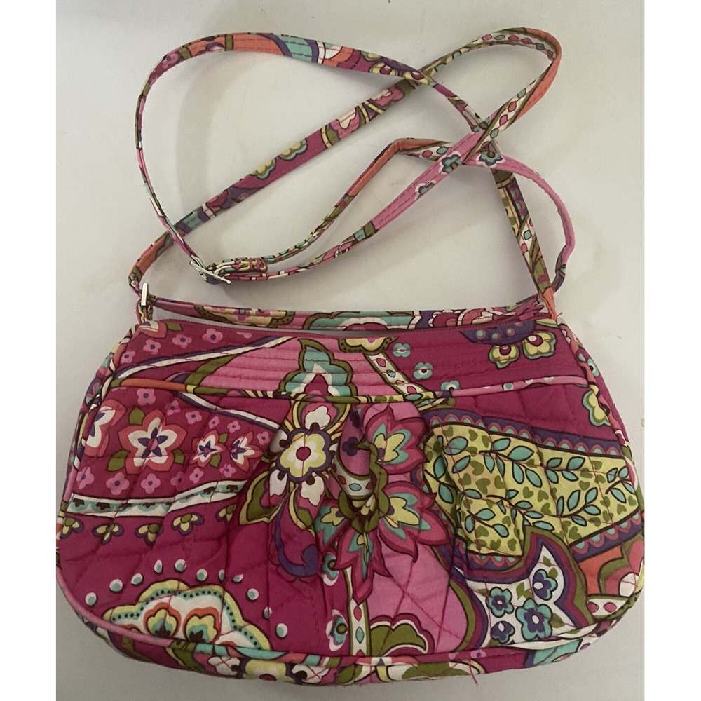 Vera Bradley Purse Pink ‎ Sunburst Floral Frannie Convertible Crossbody Bag
